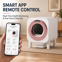 Bac à litière automatique intelligent pour chat, toilette électrique fermée pour chat, réduction des odeurs, bac de nettoyage carré pour animaux de compagnie, OEM
