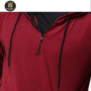 Nueva moda Ropa de hombre Tallas grandes Media cremallera Sudadera con capucha Algodón Estilo casual Hombres Media cremallera sudaderas con capucha para hombre - Product Image 6