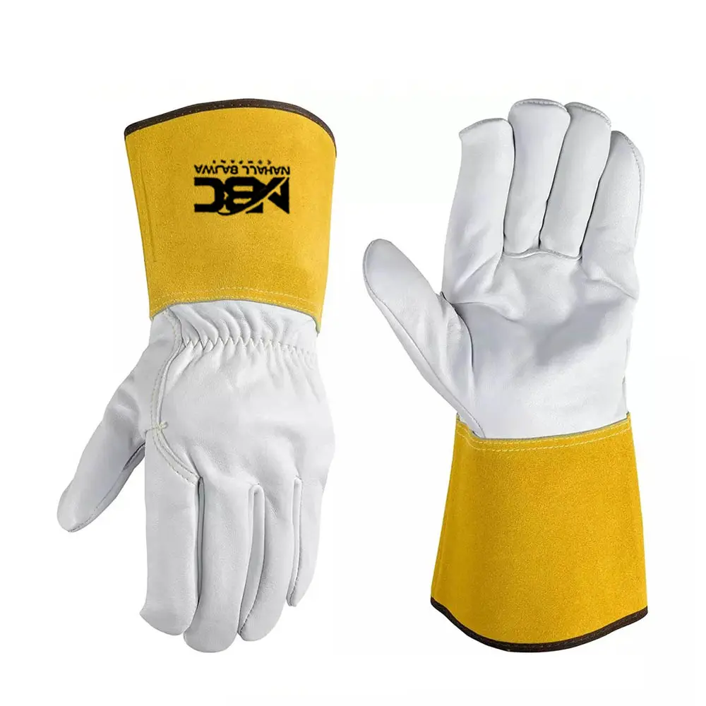Premium Grain Cowhide Welding Gloves Safety Fire Resistant Welder Gloves.