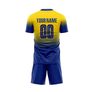Ensemble d'uniformes de football pour équipe, qualité professionnelle pour hommes, femmes et adultes, taille personnalisée, étiquette personnalisée, respirant, manches courtes - Product Image 3