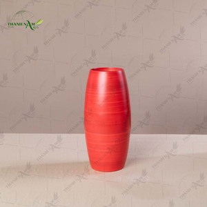 Jarrón de Mesa Art Deco Enrollado de Bambú Hecho a Mano y Personalizable - Material Natural Ecológico Decoración Duradera Thanh Nam Arts JSC - Product Image 2