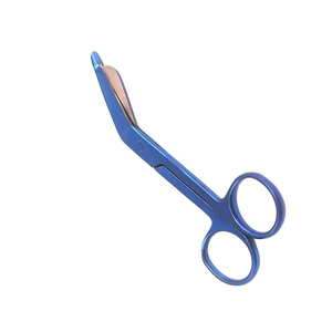 Ciseaux de chirurgie enduits de couleur bleue 115 mm lame tranchante métal acier professionnel ciseaux de salle de chirurgie chirurgicale - Product Image 1