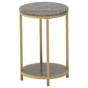 Marco de metal dorado de calidad superior estándar y mesa central redonda de mármol superior Uso de diferentes tamaños y formas para el comedor de la oficina en el hogar - Product Image 4