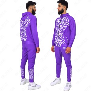 Ensembles de survêtements d'hiver à capuche personnalisés en gros 100% coton respirant à séchage rapide Fitness Sport - Product Image 1