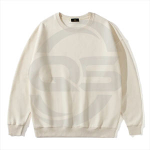 Jersey de algodón con estampado de pantalla personalizado, Sudadera con capucha de gran tamaño para mujer, conjunto de pantalones de chándal, Top corto con cuello redondo, sudaderas con capucha, pantalones activos - Product Image 1