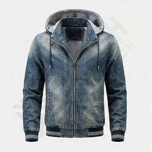 Veste d'hiver personnalisée pour homme et femme, bomber coupe-vent, design lettreman, col montant, options cuir et denim, fabrication haut de gamme - Product Image 1