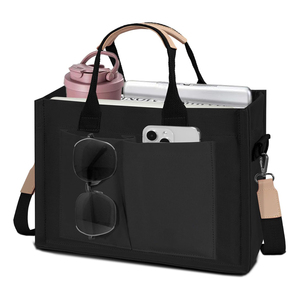 Bolsos Tote para Mujer con Cremallera y Compartimentos, Bolso Grande de Lona con Bolsillos, Bolso Bandolera con Asa Superior, Bolso de Hombro - Product Image 1