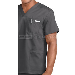 Uniformes Médicos para Hombre con Tasa de Ajuste Personalizable, Diseños Totalmente Personalizados, Conjuntos de Uniformes Médicos de Última Tendencia, Cuello Alto, Manga Corta - Product Image 6