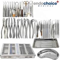 Endochoice tıbbi profesyonel alman 77 PC Oral diş cerrahi ayıklamak asansörler forseps enstrüman kiti seti ISO sertifikalı