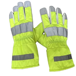 Men's Durable Polyester Winter Work <b>Gloves</b> Reflective Safety Thermal Insulated Cotton Warm <b>for</b> <b>Freezer</b> Cold Weather Hand Arm - Product Image 1