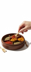 Juego de Utensilios de Madera Rústicos Hechos a Mano, 2 Cucharas de Madera de Acacia con Mango Largo para Mesa de Té, para Bodas y Fiestas - Product Image 3