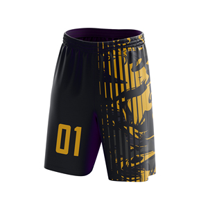 Short de basket-ball imprimé à séchage rapide adulte grande taille respirant antibactérien conception de logo personnalisé 100% polyester Bsci vente en gros - Product Image 4