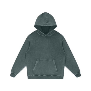 เสื้อมีฮู้ดสำหรับผู้ชายผ้าคอตตอนผสมแบบเรียบง่ายเรียบง่ายซักด้วยกรดเสื้อมีฮู้ดสำหรับผู้ชาย - Product Image 1