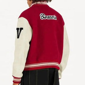 Chaqueta universitaria de fabricante OEM, chaqueta con bordado de chenilla de alta calidad, Mangas de cuero universitarias para hombre, chaqueta con letras personalizada para hombre - Product Image 2