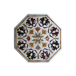 Đắt đẹp hình bát giác màu trắng <span class=keywords><strong>makrana</strong></span> đá cẩm thạch bảng Top meating phòng và phòng ăn bảng Top cho trang trí nội thất - Product Image 1