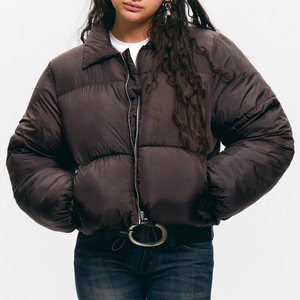 Women Classic Outerwear Warm Comfortable OEM Custom Puffer <b>Jacket</b> 2026 Nylon Puffer <b>Jacket</b> with Full Zip Closure Street Style - Product Image 1