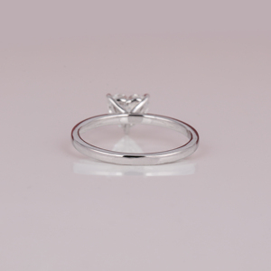 Elegante anillo de bodas de oro sólido de 18 quilates, solitario de moda, ajuste de bisel en forma de corazón, Diamante clásico creado en laboratorio, oro sólido IGI - Product Image 5