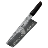 Pisau Golok Koki Baja Tahan Karat 9-Inci Buatan Tangan Kelas Industri Sarung Kulit Unik Gagang Cantik OEM Dapat Disesuaikan