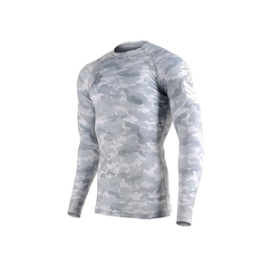 Rashguard de grappling MMA BJJ personnalisé imprimé par transfert thermique, t-shirt de compression pour hommes, OEM, manches longues, tissu 220g, automatisé - Product Image 4