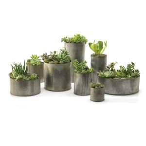 แจกันและกระถางดอกไม้โลหะชุบสังกะสีดีไซน์สวยอุปกรณ์ตกแต่งบ้านและตกแต่งห้อง - Product Image 2