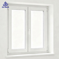 Fenêtres et portes à battants en PVC de style américain, insonorisées, à double vitrage, en vinyle blanc classique, avec système de basculement et de rotation