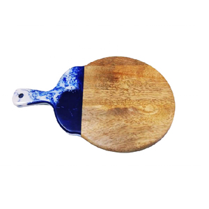 Postre Charcutería Pastelería Charcutería Tabla de resina epoxi y tabla de cortar de madera de acacia Tabla de cortar queso elegante de la India - Product Image 5