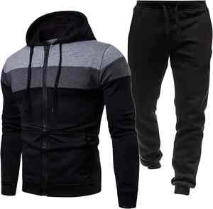 Survêtement pour homme de qualité supérieure, en molleton de coton élégant, 2 pièces, matière douce, respirante, polyester de haute qualité, survêtement pour homme - Product Image 5