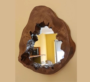 Great Quality In Reasonable Price Modern Look <b>Wooden</b> Wall <b>Mirror</b> Frame For Apartment Wall Decoration Offering Sleek Design - Product Image 1