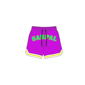 High Quality <b>Men</b> 5 Inch Breathable Double Layer Athletic Gym Mesh <b>Shorts</b> <b>With</b> <b>Zip</b> Side Pockets - Product Image 1