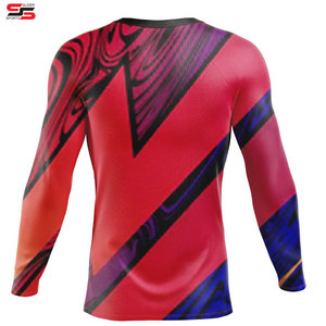 Alta calidad Unisex compresión MMA Rash Guard transpirable manga larga camisa protección personalizable para hombres - Product Image 2
