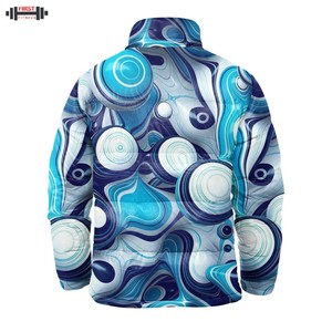 2025 New Style Men's Canvas Puffer <b>Jacket</b> High Quality <b>Waterproof</b> Eco-Friendly Breathable Winter Coat Unisex <b>Plus</b> <b>Size</b> - Product Image 2