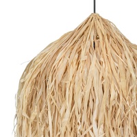 Abat-jour suspendu en jonc de mer et feuille de palmier, style minimaliste français, taille personnalisée, fabriqué au Vietnam, FBA