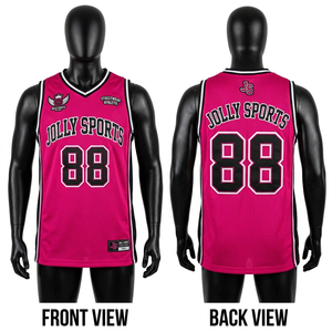 Camiseta de baloncesto para hombre, 180 GSM, malla transpirable, paneles de camuflaje rosa, sublimación personalizada, 100% algodón, corte holgado, estampada. - Product Image 6