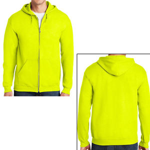 Sudadera con capucha para hombre de alta calidad gruesa en blanco liso de peso pesado verde neón sudaderas con capucha con logotipo personalizado de talla grande sudaderas con capucha para hombre - Product Image 6