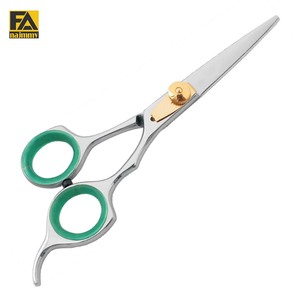 Tijeras de corte de pelo de peluquero profesional de alta calidad, reposapiés fijo, tornillo ajustable (inserto de dedo), acabado pulido, Belleza - Product Image 1