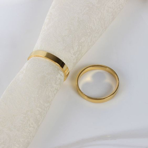 New classic table decoration napkin ring holder home hotel restaurant napkin holder gold <b>tissue</b> napkin cuff - Product Image 6