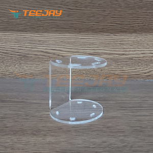 Expositor de acrílico transparente portátil para 5 pinzas, soporte de exhibición para pinzas de pestañas y cejas, exhibición de mostrador - Product Image 3