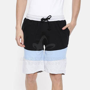 Short taille moyenne pour hommes sur mesure nouveau style motif solide 100% coton séchage rapide fermeture à cordon vêtements décontractés vendus - Product Image 1