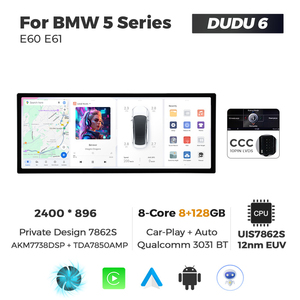 Reproductor Multimedia para Auto NaviFly DUDUAUTO DUDU7 7870 2400*896 WIFI 4G LTE para BMW Serie 5 E60 E61 Compatible con Cámara 360 DVR - Product Image 3
