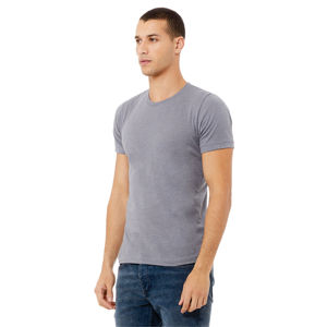 52% Airlume T-Shirt manches courtes unisexe CVC en coton peigné et anneau 48% Poly 32 simple 4.2 oz Heather Storm - Product Image 2