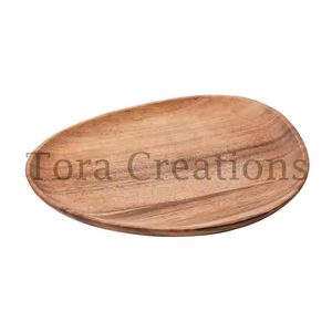 Plateau de service en bois taillé en diamant poli foncé de qualité supérieure plateau écologique en bois de manguier durable quantité minimale de commande de qualité d'exportation 100 pièces - Product Image 4