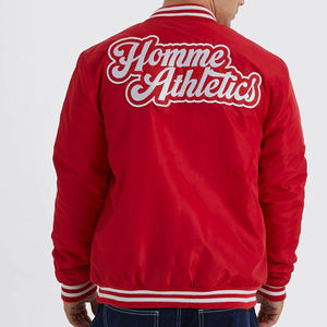 เสื้อแจ็กเก็ตเบสบอลผ้าไนลอนกันลมสำหรับผู้ชายเสื้อแจ็กเก็ตกีฬาแบบวินเทจปรับแต่งได้จากโรงงาน - Product Image 2