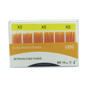 Puntas de Gutapercha UDG 60, Codificadas por Color, Tamaño X5, Material de Relleno Dental - Product Image 4