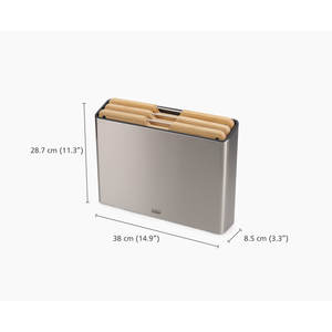 Juego de Tablas de Cortar DreamCraft de Acero y Bambú con Estuche de Acero Inoxidable, Bloques y Bolsas Enrollables - Vietnam - Product Image 5