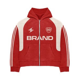 Chándales de talla grande con diseño de logotipo serigrafiado, chándales personalizados de color rojo para hombre, venta al por mayor, precio barato, a la moda - Product Image 5