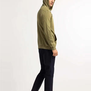 Sudadera con capucha de lana de algodón 100% para hombre en color sólido Streetwear Style Casual Outdoor Winter Wear con impresión digital Liso teñido - Product Image 2