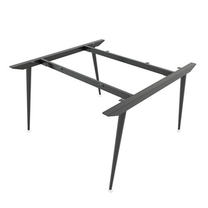 Ensemble de pieds de table en acier Sirona minimalistes en 2 pièces pour une assemblage facile - Product Image 1