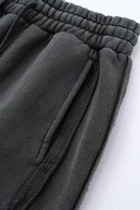 Venta al por mayor ácido lavado pantalones de chándal de los hombres de alta calidad pantalones de chándal con bolsillos logotipo personalizado pantalones de chándal para los hombres - Product Image 3