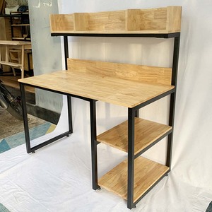 Modern Design Rubberwood Standing <b>Study</b> <b>Desk</b> with Bookshelf 120x60x128(cm) Durable FD68045 for Home Office - Product Image 4