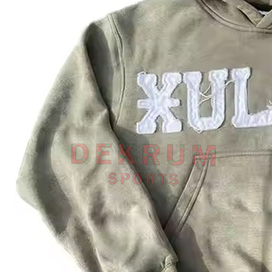 Meilleur fabricant de sweats à capuche en coton/polyester de haute qualité, personnalisés, unis, d'hiver, avec broderie effet vieilli pour hommes, prix de gros - Product Image 5
